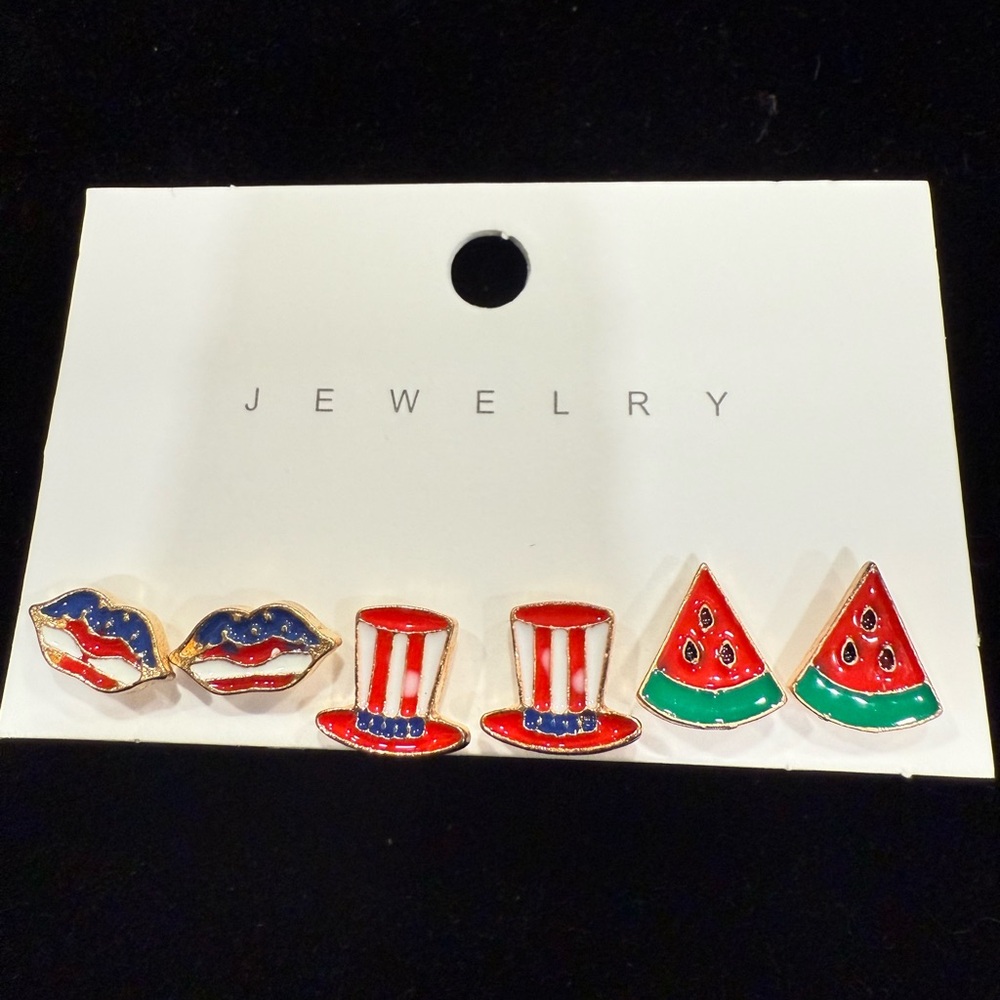 Patriotic 4th of July/Summer Earring Set